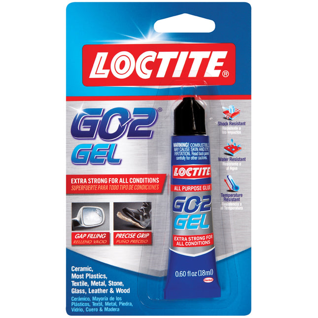 Loctite GO2 Gel Extra Strong All Conditions Shock, Water And Temperature Resistant 18ml