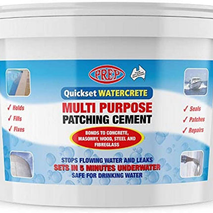 Quickset Watercrete Multi Purpose Patching Cement Sets Underwater 10Kg
