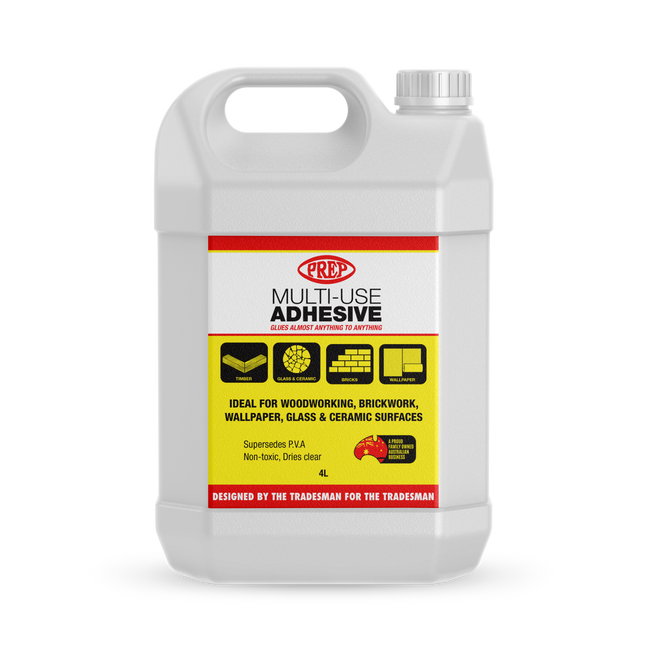 Prep Multi-Use Adhesive Superseeds PVA Non Toxic Dries Clear 4L