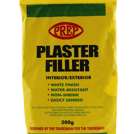 Prep Plaster Filler Interior Exterior White Finish Non-Shrink 500g