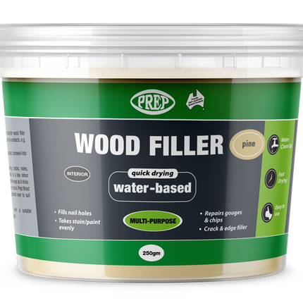 Prep Multipurpose Quick Drying Wood Filler Putty Water Based 250g [Pine]