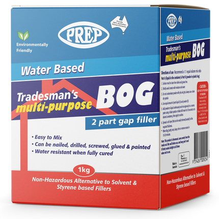 Prep Water Based Multi-Purpose Trademan's BOG 2 part Gap Filler 1Kg