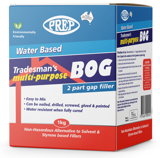 Prep Water Based Multi-Purpose Trademan's BOG 2 part Gap Filler 1Kg