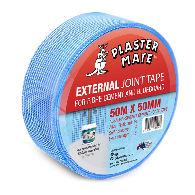 Prep Plastermate External Blue Board Fibre Cement Tape 50m