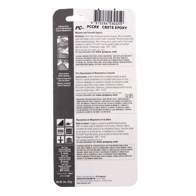 PC Fix PC Crete Expoxy Mouldable 3 minutes Waterproof Masonry Concrete 57g