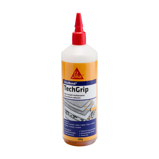 SikaBond TechGrip High Strenght Multipurpose Polyurethane Adhesive Bottle 500g