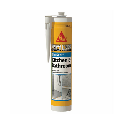 Sikaseal Kitchen and Bathroom Silicone Sealant Sanitary Grade 300ml Transparent
