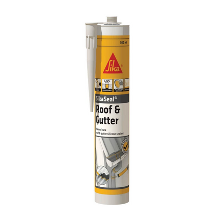 Sika SikaSeal Roof & Gutter Silicone Sealant [White]