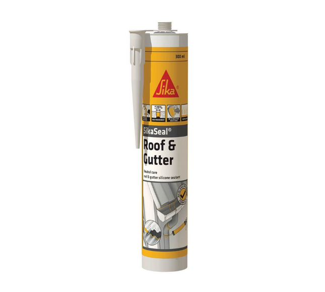 Sika SikaSeal Roof & Gutter Silicone Sealant [Black]