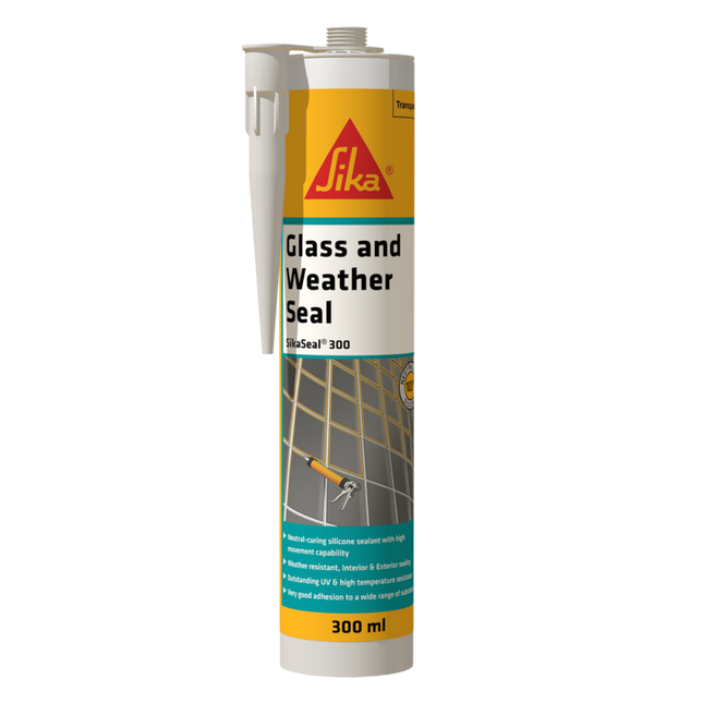 Sika SikaSeal 300 Glass & Weather Seal [Transparent]