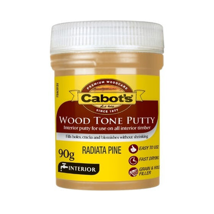 Cabot's Wood Tone Putty Hole Filler 90g [Colour: Radiata Pine]