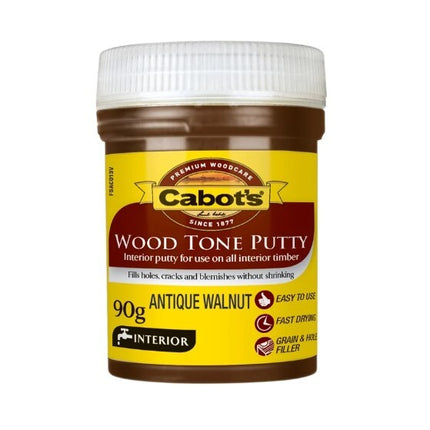 Cabot's Wood Tone Putty Hole Filler 90g [Colour: Antique Walnut]