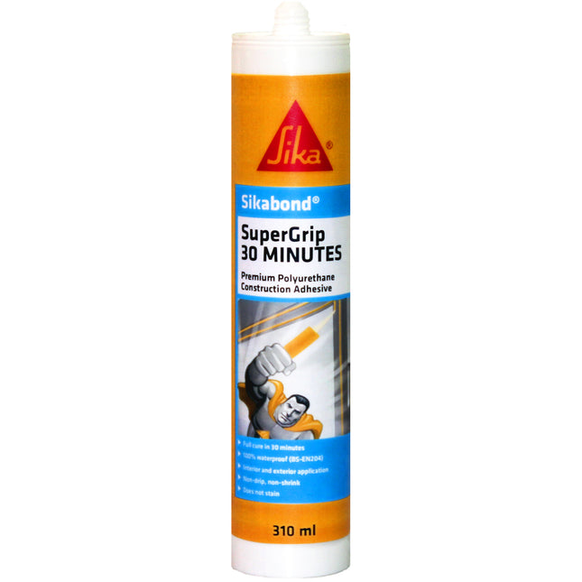Sika Nailbond SuperGrip 30min premium Polyurethane Adhesive 100% Waterproof - Transparent