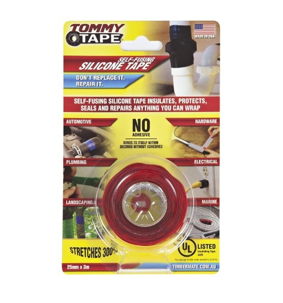 Tommy Tape Self Fusing Silicone Tape Seals And Repairs Waterproof Insulates [Red x 3m]