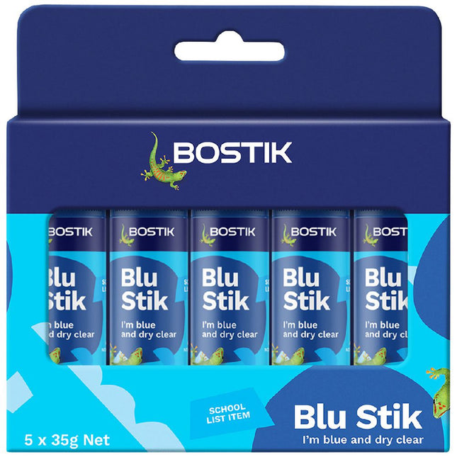 Bostik Blu Stik Glue Sticks 35g 5 Pack