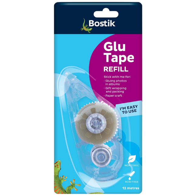 Bostik Glu Tape Refill Permanent Adhesive Roller 12 m