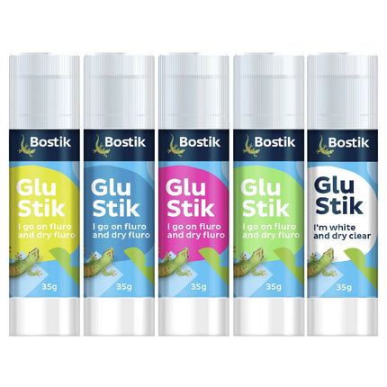 Bostik Glu Stik Rainbow Colours Glue Sticks 5 Pack 35g