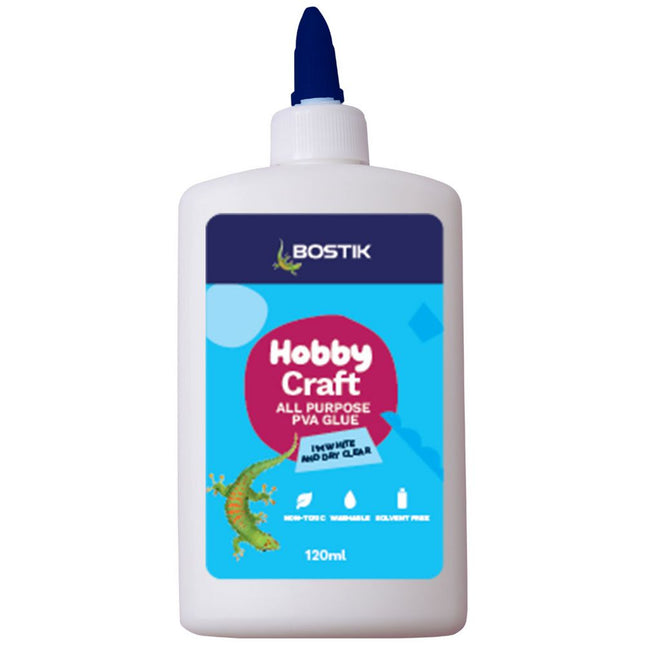 Bostik Hobby Craft PVA Glue Non Toxic Clear Drying 120mL