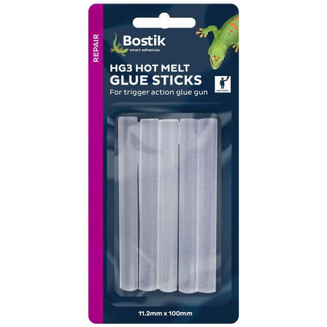 Bostik HG3 Glue Gun Refills Clear Adhesive Sticks 10 Pack