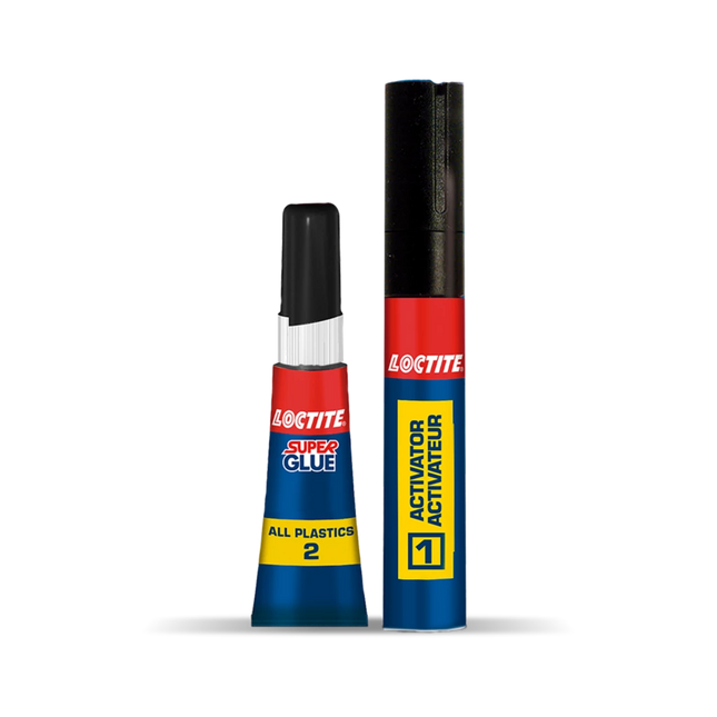LOCTITE Super Glue All Plastics Clear – 2 g + 4 ml Kit