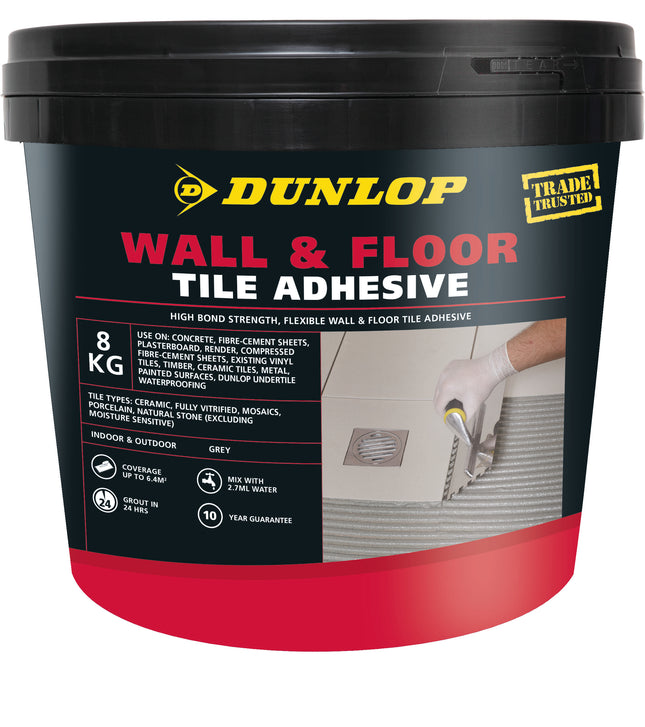Dunlop Wall & Floor Tile Adhesive 8kg pail
