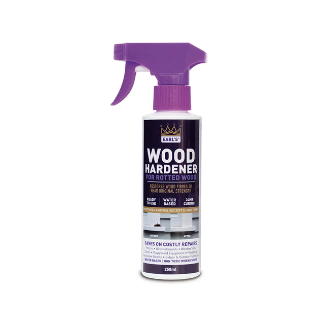 Earl’s Wood Hardener Water-Based Rotten Timber Consolidator (No VOC, Interior & Exterior)