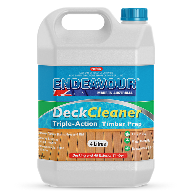 Endeavour Timber Deck Cleaner 1 litre bottle, front view