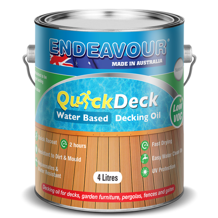 Endeavour QuickDeck Water Based Decking Oil, front view