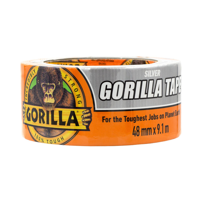 Gorilla Tape Silver 48mm x 9.1m front of pack