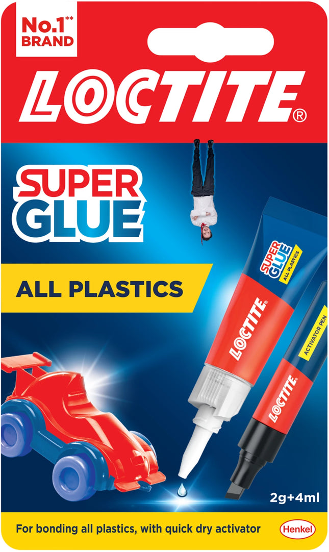 LOCTITE Super Glue All Plastics Clear – 2 g + 4 ml Kit