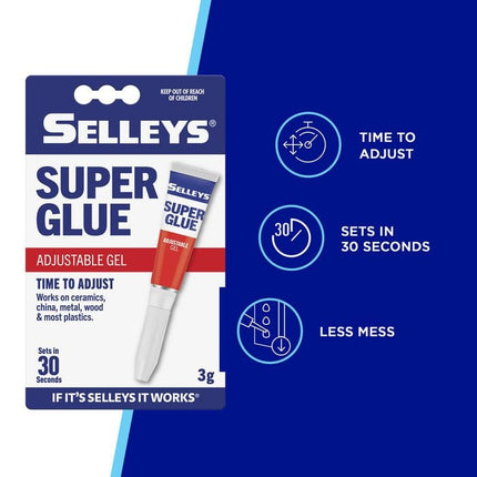 Selleys Super Gel Glue Adjustable 30sec 3g