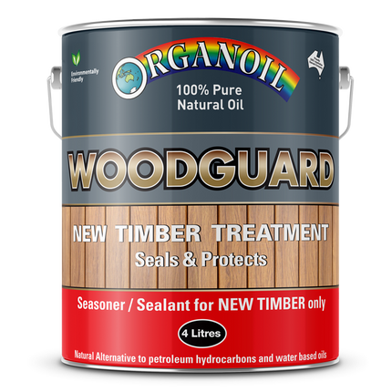 Organoil Woodguard 4 litre can, front view