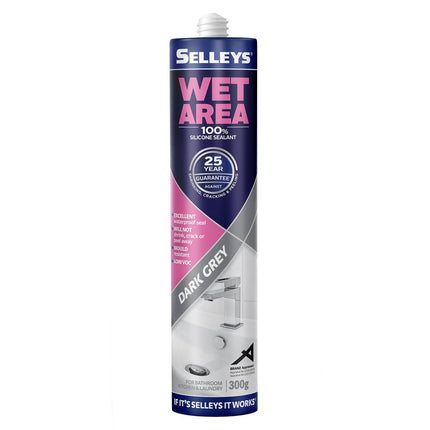 Selleys Wet Area Silicone Sealant Kitchen Bathroom & Laundry 300g
