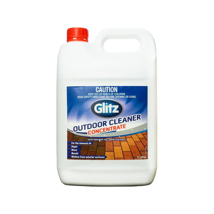 Packshot of Glitz Outdoor Cleaner Concentrate for Driveways and Decks 5L