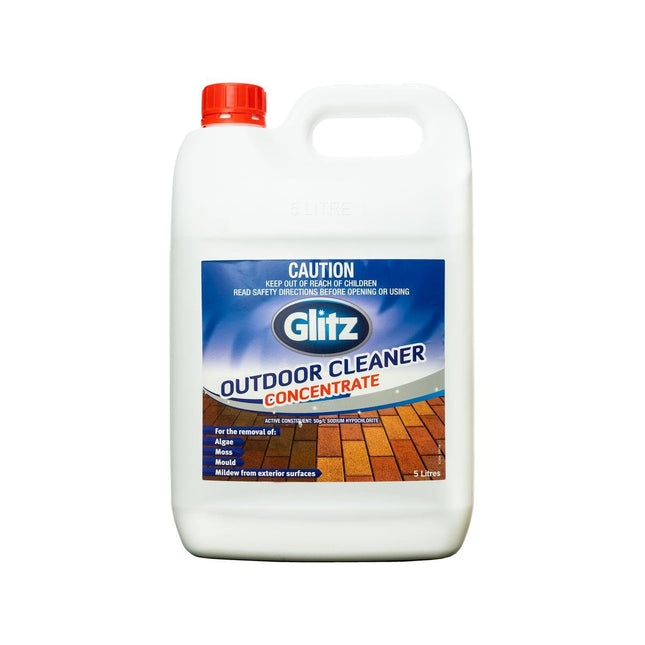 Packshot of Glitz Outdoor Cleaner Concentrate for Driveways and Decks 5L