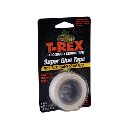Packshot of T-Rex Clear Double Sided Tape for Invisible Mounting 19mm x 4.5m