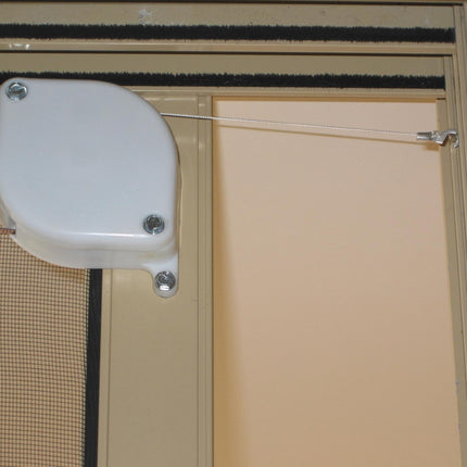 Adoored Ezi-Close white plastic screen door closer for lightweight sliding fly screen doors (4)