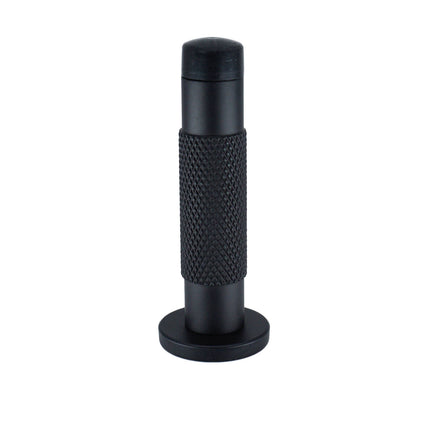 Adoored Monument 85mm knurled black door stop with soft rubber tip