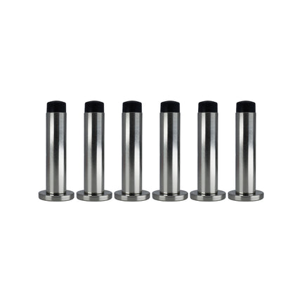 Adoored Monument Door Stop 85mm Satin Chrome 6 pack (2)