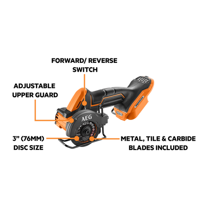 AEG 18V 3 inch Brushless Sub Compact Cut Off Tool in orange, skin only (2)