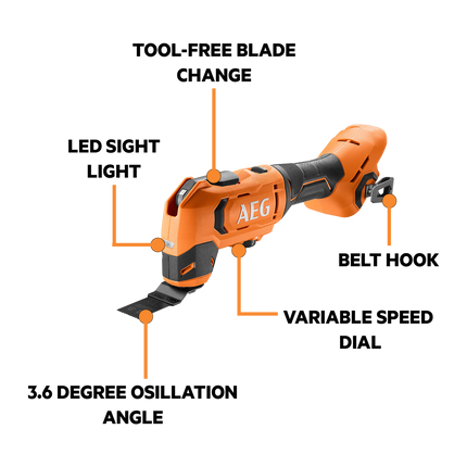 AEG 18V Multi-Tool A18MT0 skin only cordless oscillating multi-tool (2)
