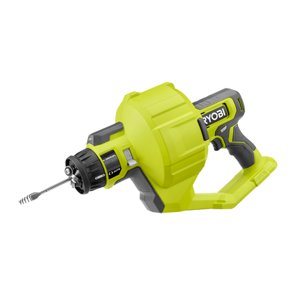 Packshot of Ryobi 18V ONE+ Drain Auger 7.6m for Clearing Blocked Pipes
