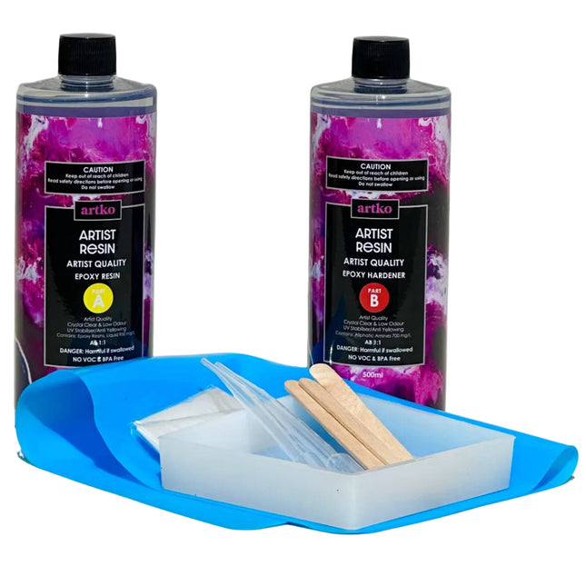 Artko Artists Epoxy Resin 1 Litre Kit (500ml Resin + 500ml Hardener) (2)
