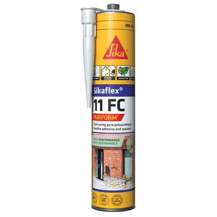Sika Sikaflex-11 FC one-component polyurethane joint sealant and adhesive, 300 ml white cartridge