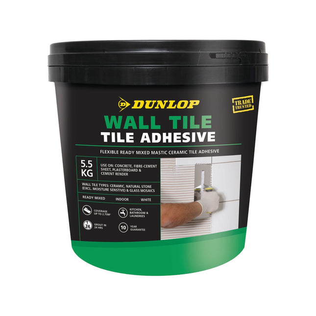 Packshot of Dunlop Wall Tile Adhesive 5.5kg