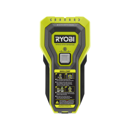 Packshot of Ryobi Stud Finder with AC Detection RYSF5003 for Safe Wall Drilling