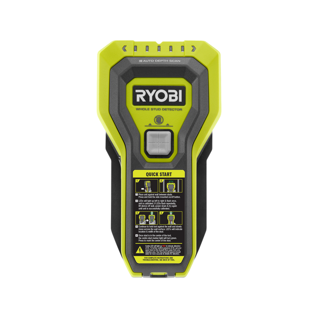 Packshot of Ryobi Stud Finder with AC Detection RYSF5003 for Safe Wall Drilling