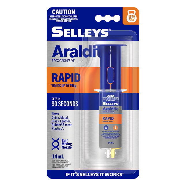 Packshot of Selleys Araldite Rapid Epoxy Adhesive 14mL
