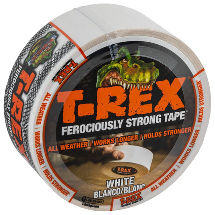 Packshot of T-Rex White Duct Tape for Indoor and Outdoor Repairs 48mm x 9.1m