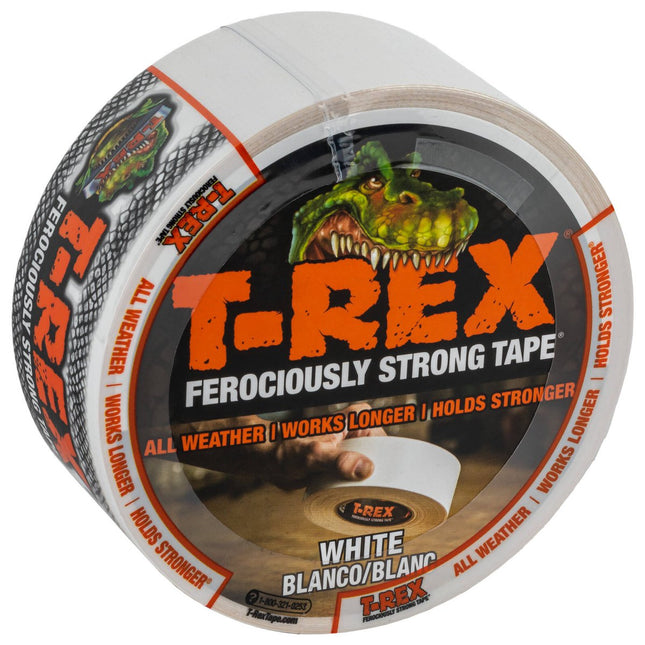 Packshot of T-Rex White Duct Tape for Indoor and Outdoor Repairs 48mm x 9.1m